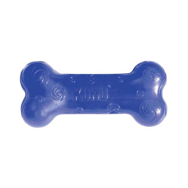 Brinquedo para Cães Squeezz Bone (Osso com Barulho) - AZUL - Kong