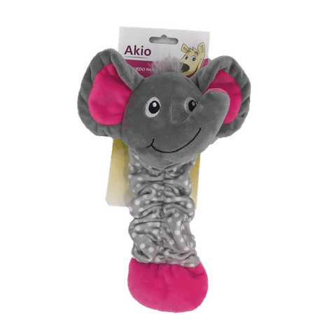 BRINQUEDO DE PELÚCIA - ELEFANTE COM ELÁSTICO - AKIO