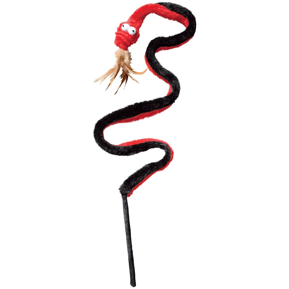 Brinquedo para Gatos Active Snake Teaser (Cobra) - VERMELHO/PRETO - Kong