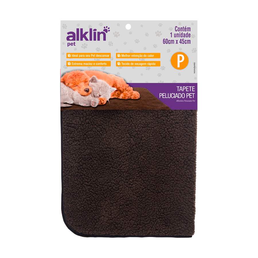 Tapete Peluciado Pet Marrom - Alklin