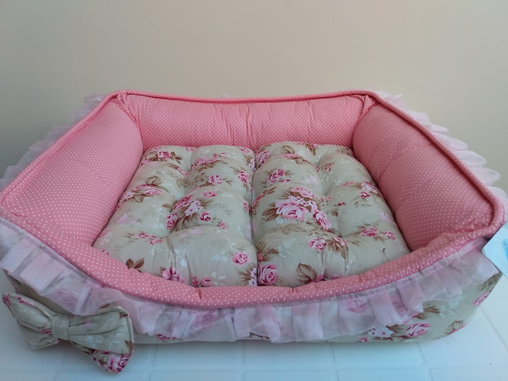 Cama  Floral  Rosa - Oh My Dog