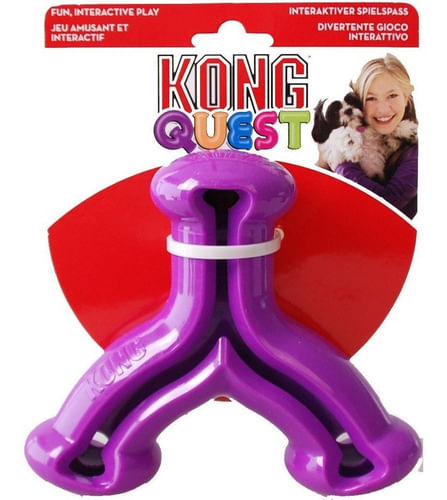 Dispenser para Cães Quest Wishbone (Forqulha) - ROXO - Kong