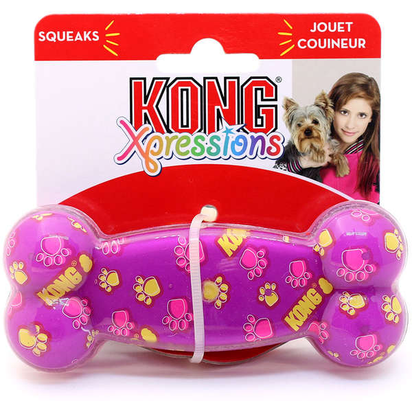 Brinquedo para Cães Xpressions Bone (Osso Colorido) - ROXO - Kong