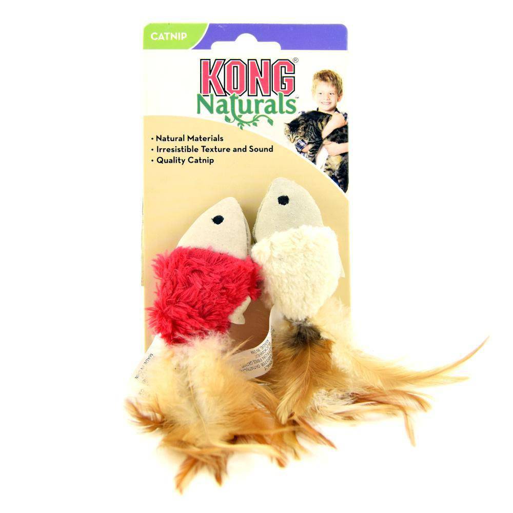Brinquedo para Gatos Naturals Crinkle Fish (Peixe com Cauda de Pena) - Kong