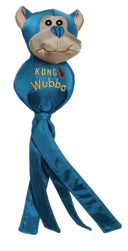 Brinquedo com Nylon Reforçado para Cães Wubba Ballistic Friends (Macaco) - AZUL - Kong