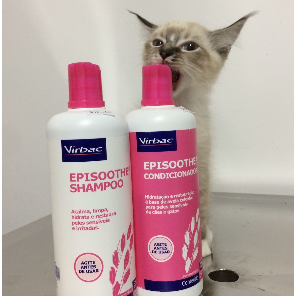 Shampoo Episoothe para Peles Sensíveis e Irritadas Virbac dibicho