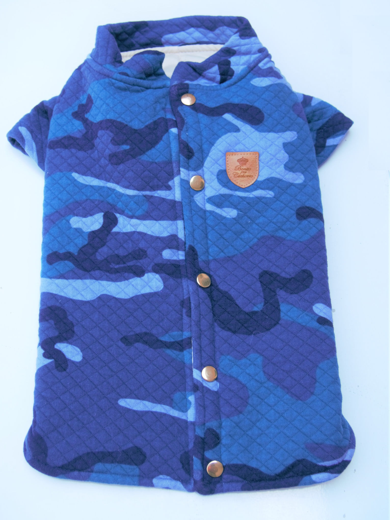Jaqueta Camuflada (Azul) - Bonito pra Cachorro