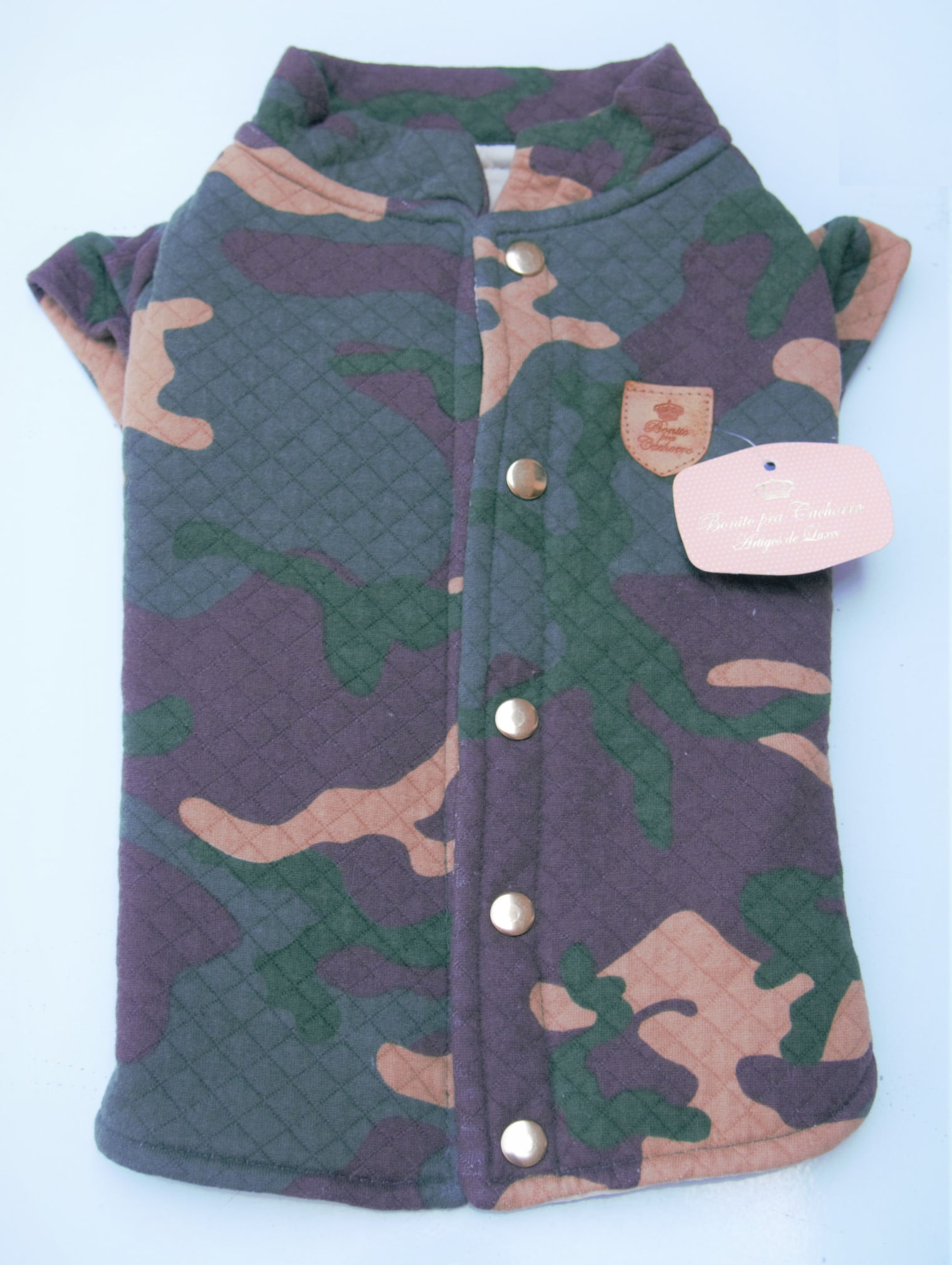 Jaqueta Camuflada (Verde) - Bonito pra Cachorro