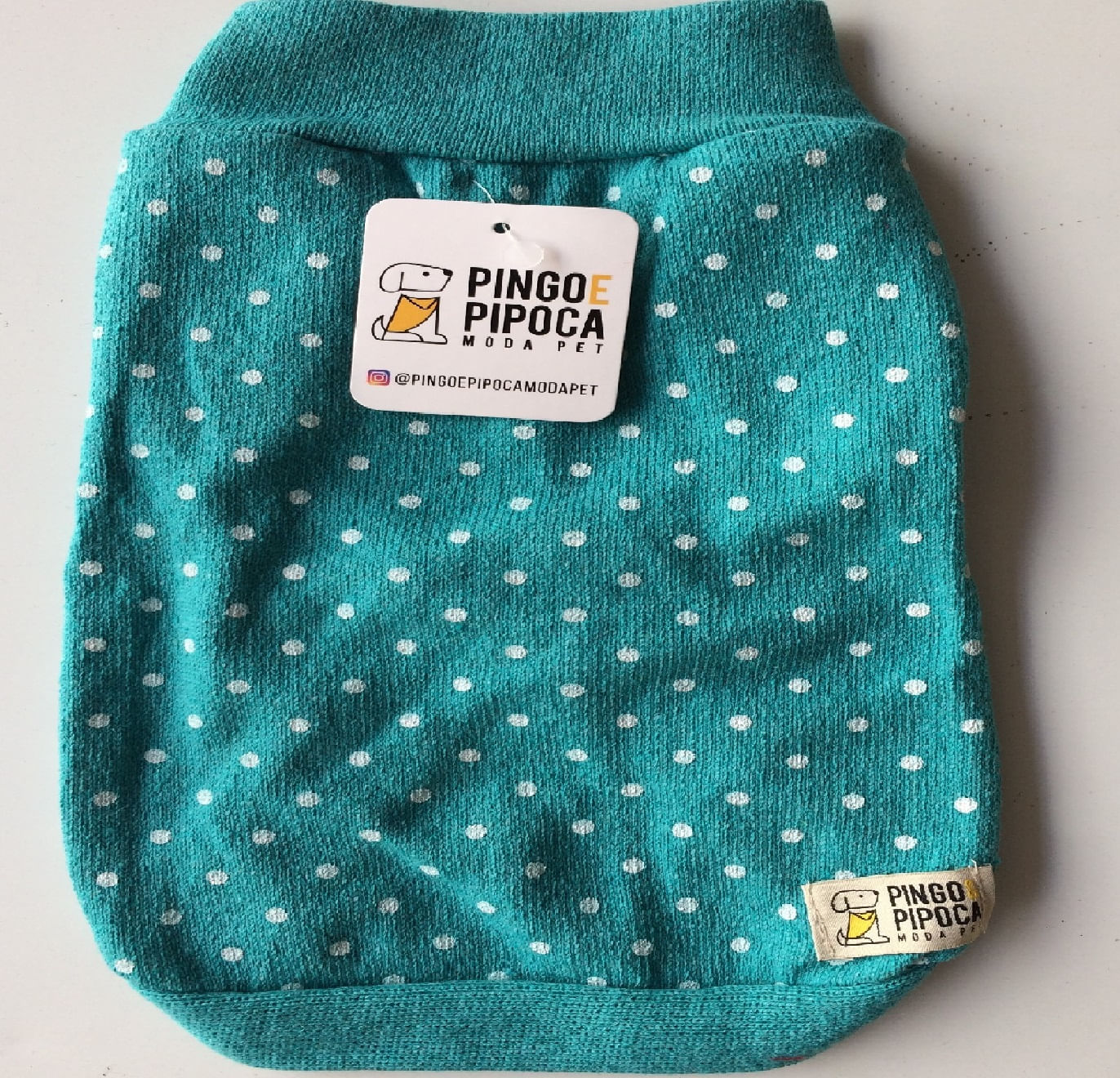 Roupa Tricô com Bolinhas (Berilo) - Pingo e Pipoca
