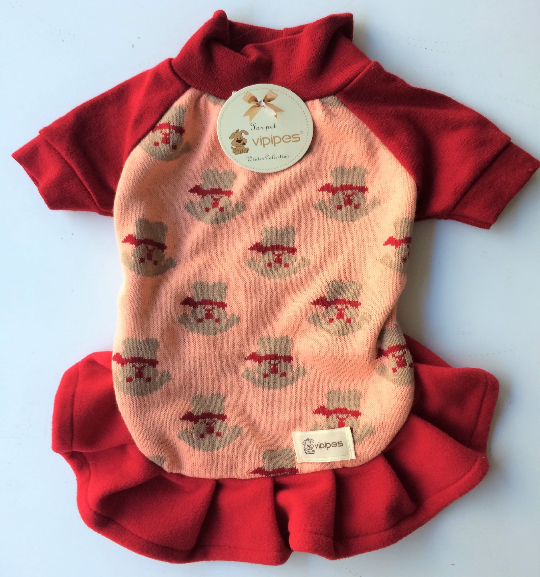 Vestido Jacquard (Vermelho) - Vipipes