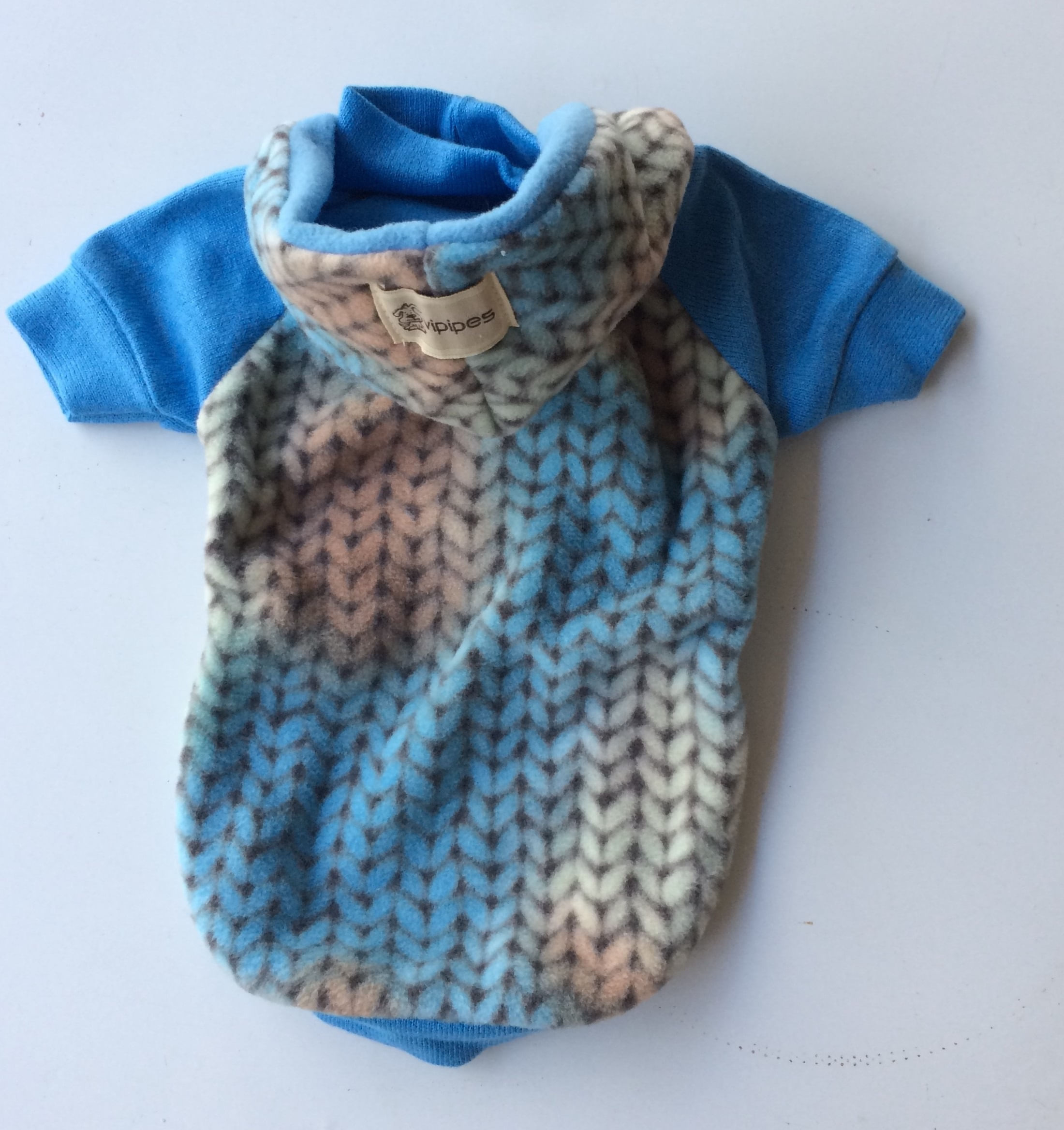 Roupa Soft Mesclada com Capuz (Azul) - Vipipes