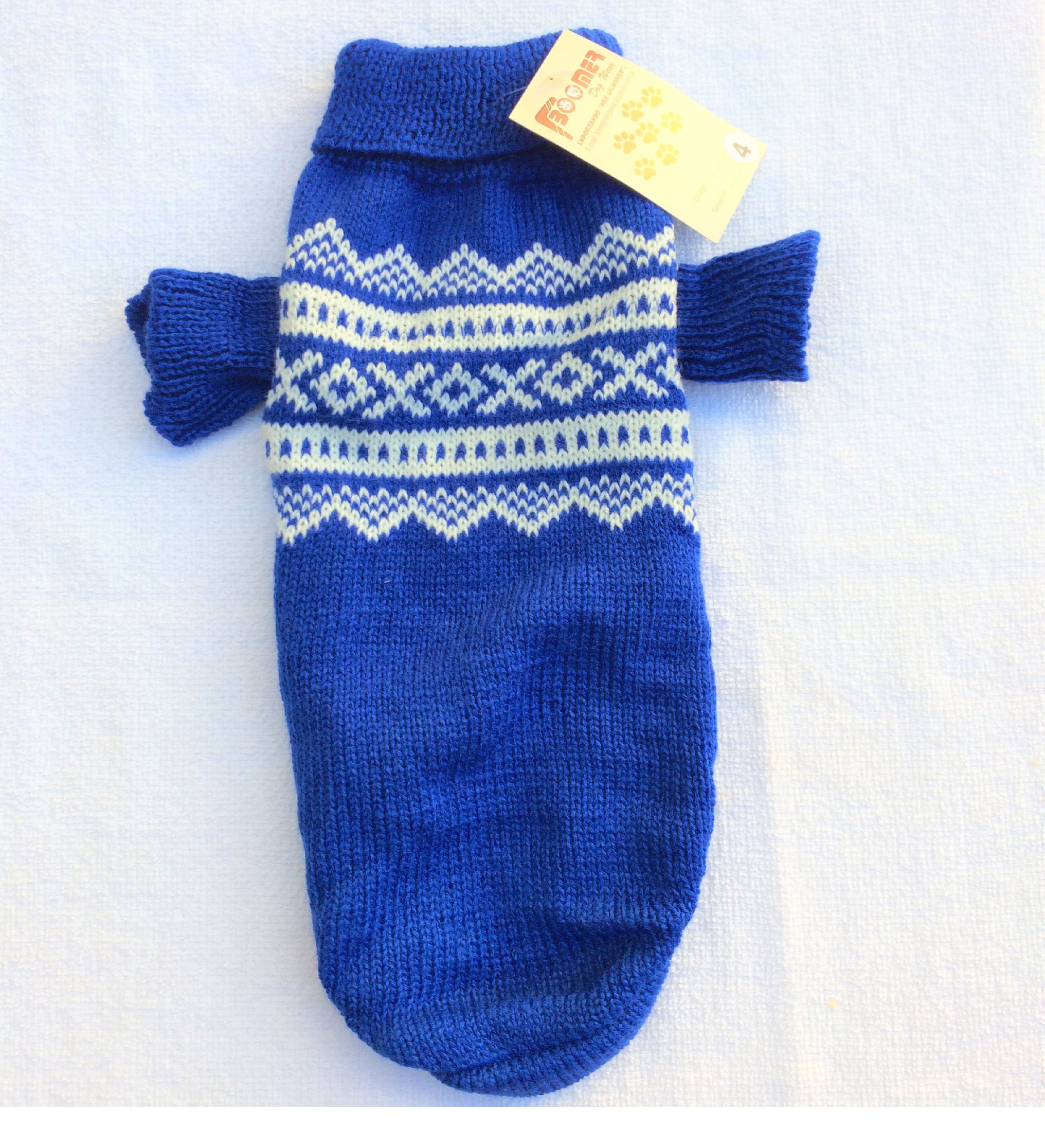 Roupa Tricô (Azul / Branco) - Boomer