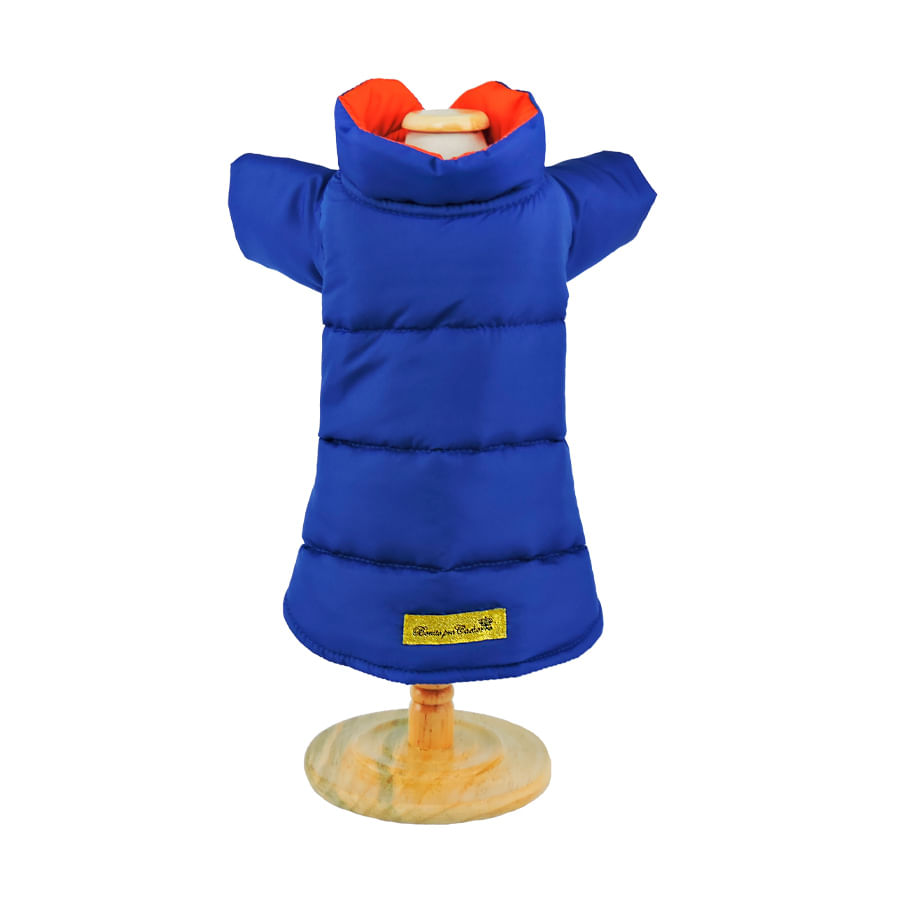 Jaqueta de Nylon Dupla Face Azul - Bonito pra Cachorro