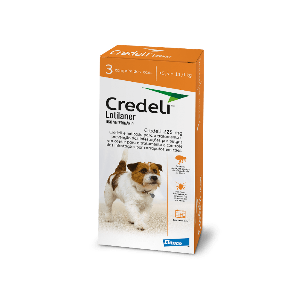 Antipulgas E Carrapatos Credeli Cães 5,5 A 11kg - 3 Comprimidos