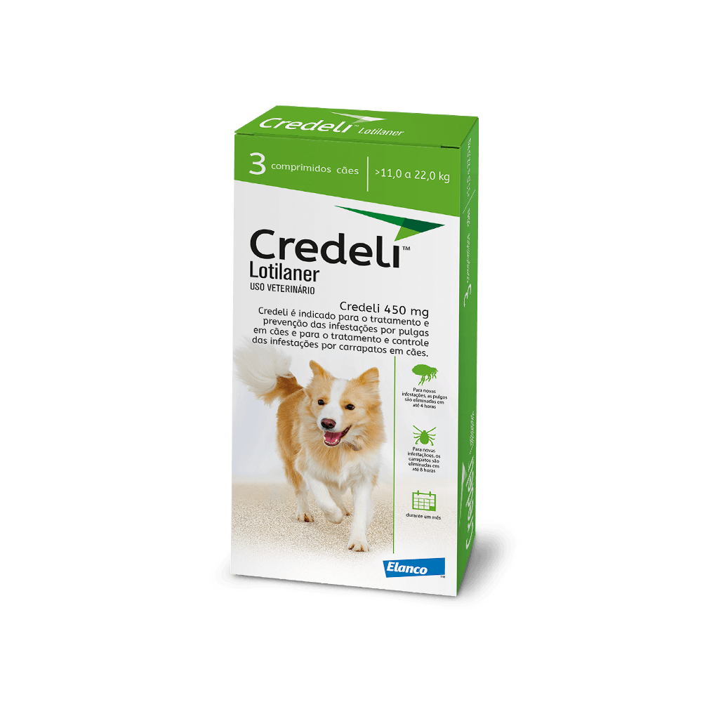 Antipulgas E Carrapatos Credeli Cães 11 a 22 kg - 3 Comprimidos